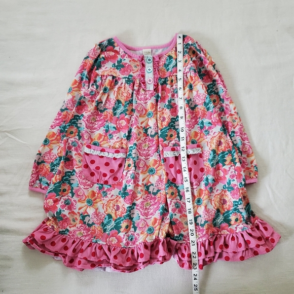 Matilda Jane Floral Polka Dot Pink Kids Nightgown Dress Pajamas PJs Kids 6 - Picture 4 of 8